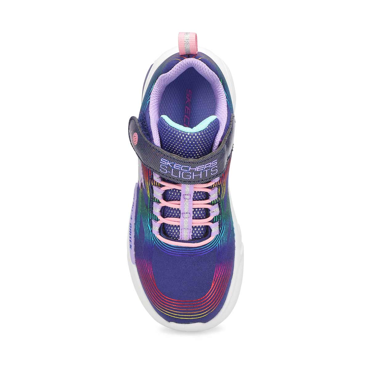Girls' Glow-Brites Lighted Sneaker - Navy/Multi