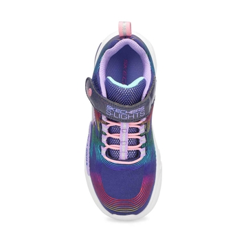 Girls' Glow-Brites Lighted Sneaker - Navy/Multi