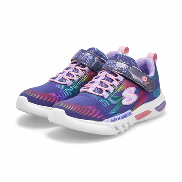 Girls' Glow-Brites Lighted Sneaker - Navy/Multi