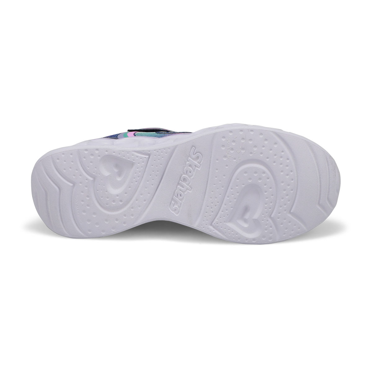 Girls' Heart Lights Rainbow Lux Sneakers - Nvy/Mlt