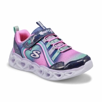 Girls' Heart Lights Rainbow Lux Sneakers - Nvy/Mlt