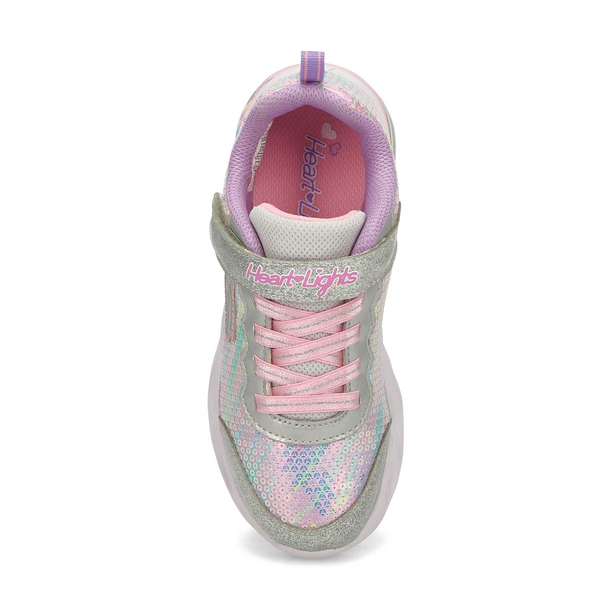 Girls' Sweetheart Lights Lets Shine Light Up Sneaker - Multi