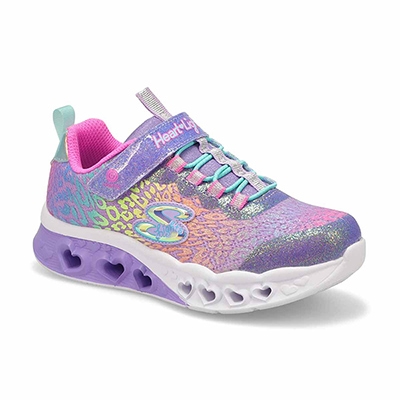 Grls Flutter Heart Lights Snkr- Lvnr/Mlt