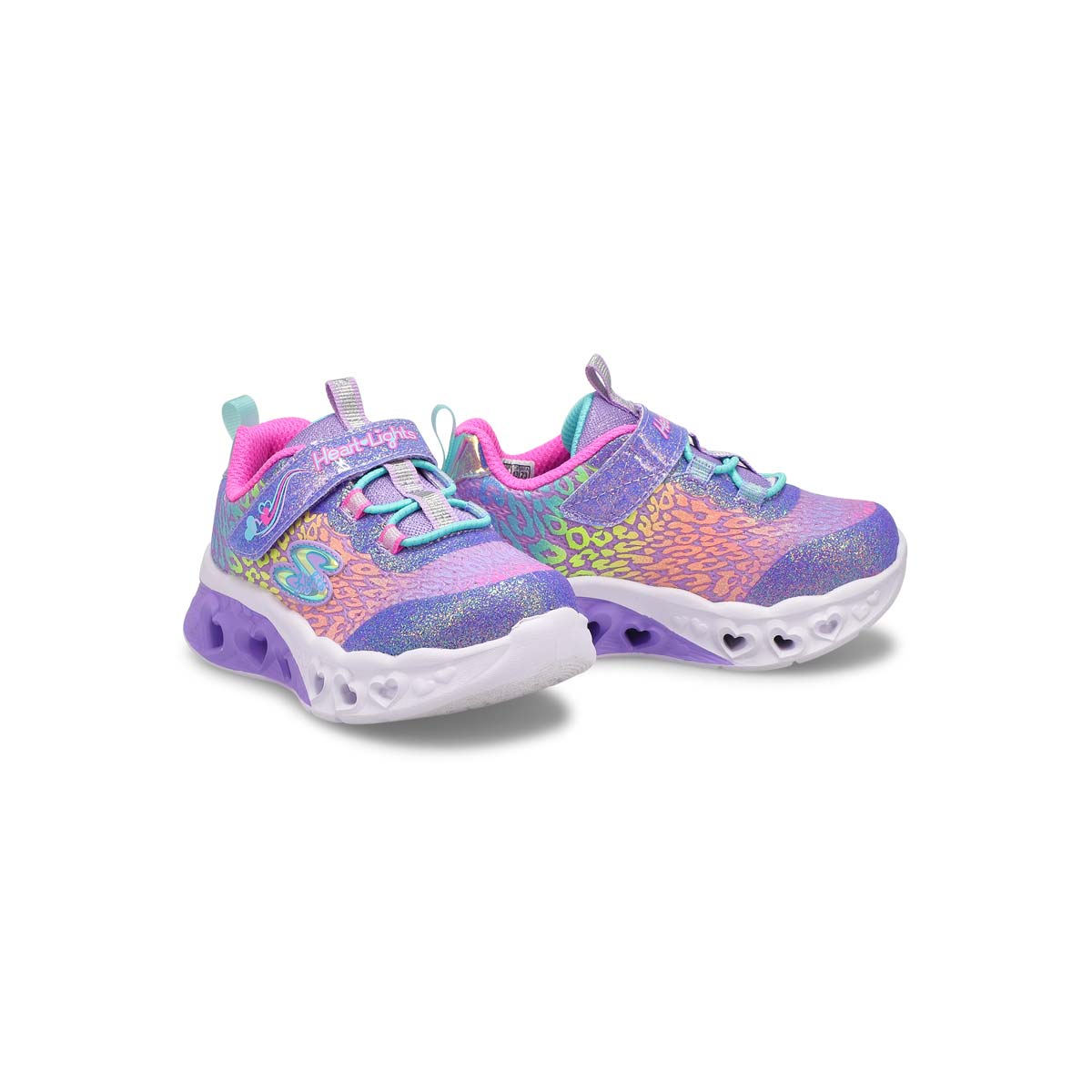 Infant's G Flutter Heart Lights -Loves Wild Light Up Sneaker - Lavender/Multi