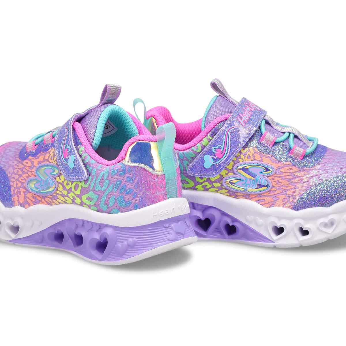 Infant's G Flutter Heart Lights -Loves Wild Light Up Sneaker - Lavender/Multi