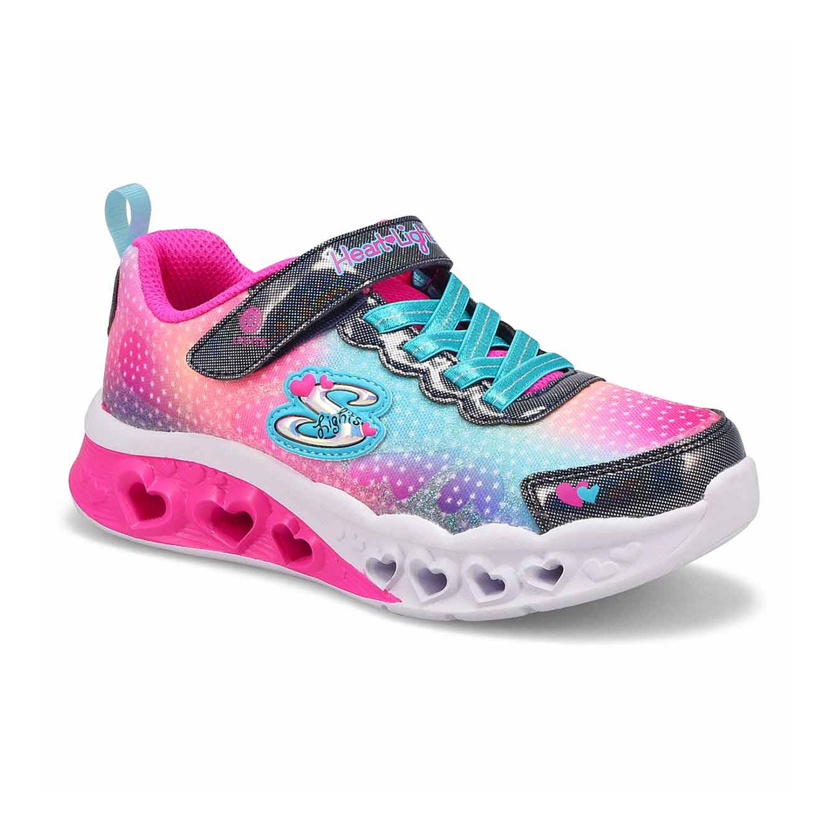 Girls' Flutter Hearts Lights Simply Love Light Up Sneaker - Navy/Multi