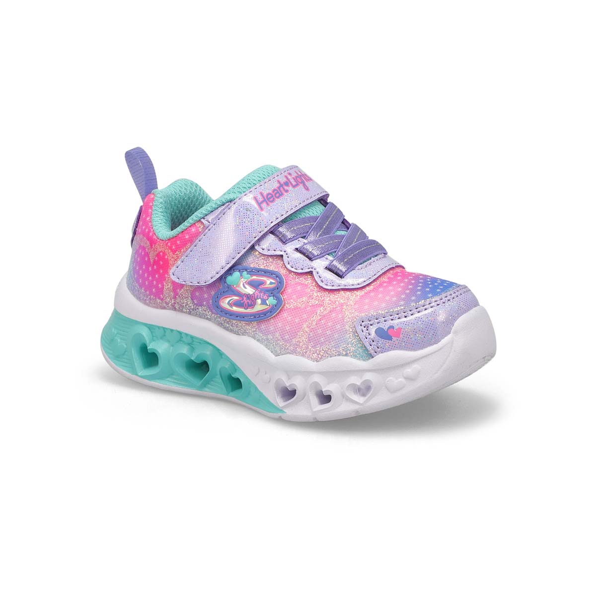 Infants' G Flutter Heart Lights Sneaker- Lavender