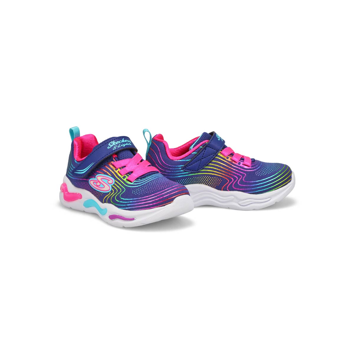 Infants' G S Lights Wavy Beams Sneaker - Navy/Multi