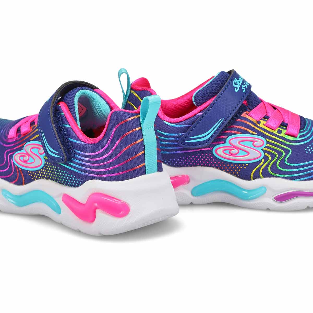 Infants' G S Lights Wavy Beams Sneaker - Navy/Multi