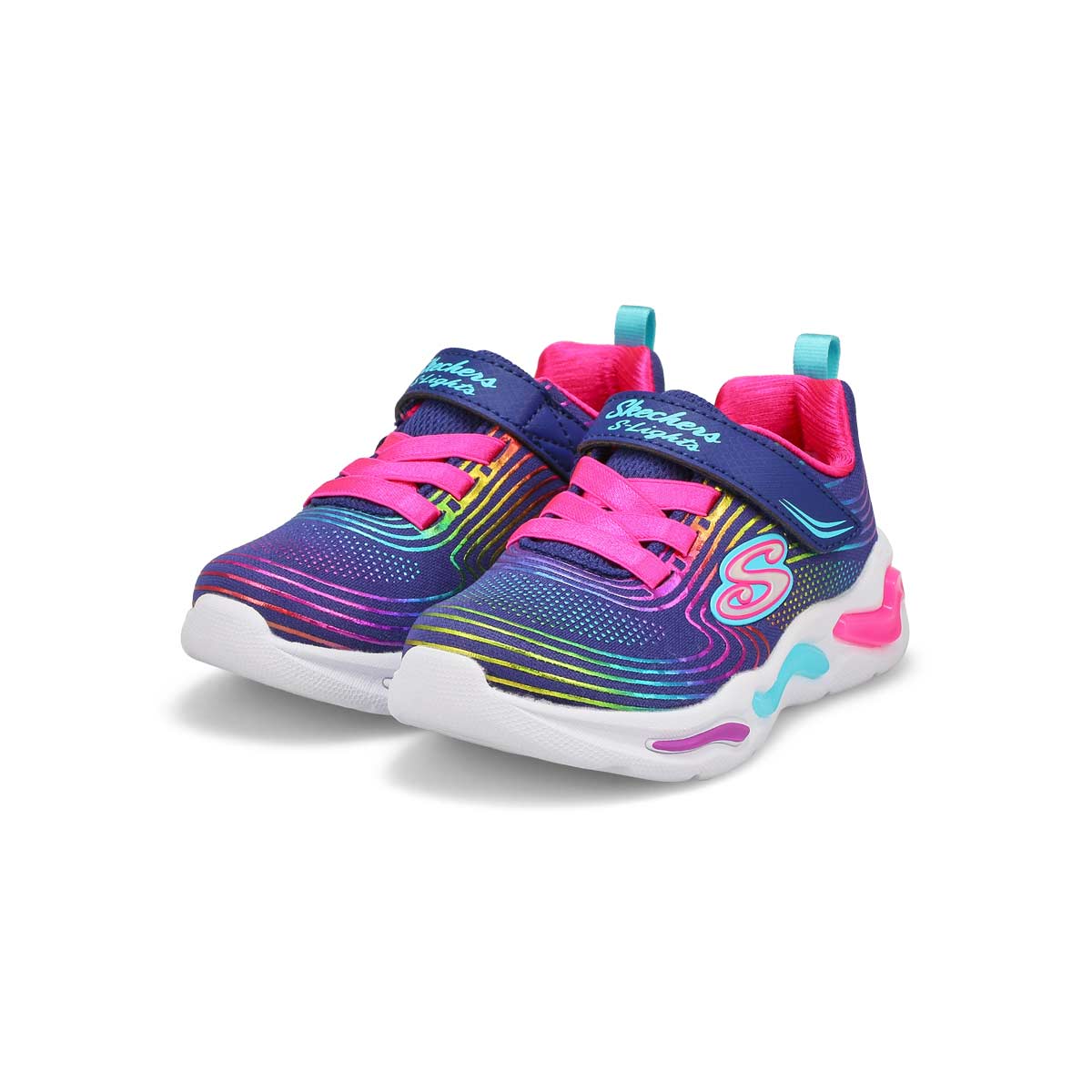Infants' G S Lights Wavy Beams Sneaker - Navy/Multi