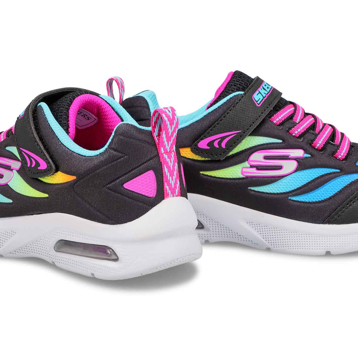 Girls' Microspec Max Airy Color Sneaker -Black