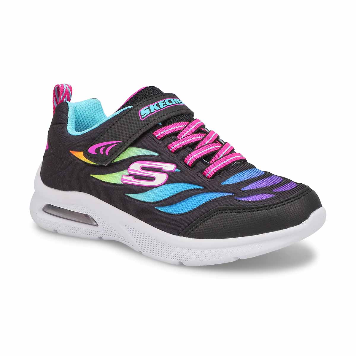 Girls' Microspec Max Airy Color Sneaker -Black