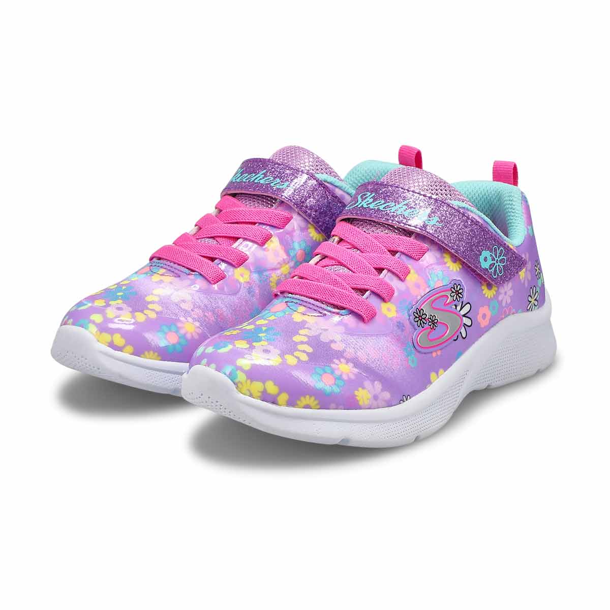 Girls' Microspec Sneaker - Lavender/ Multi