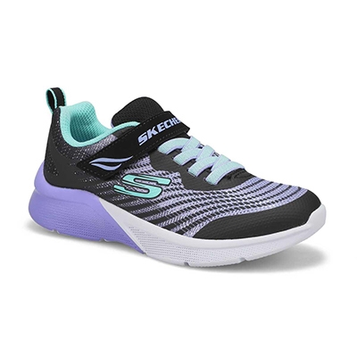 Grls Microspec Rejoice Racer Sneaker - Black/Multi