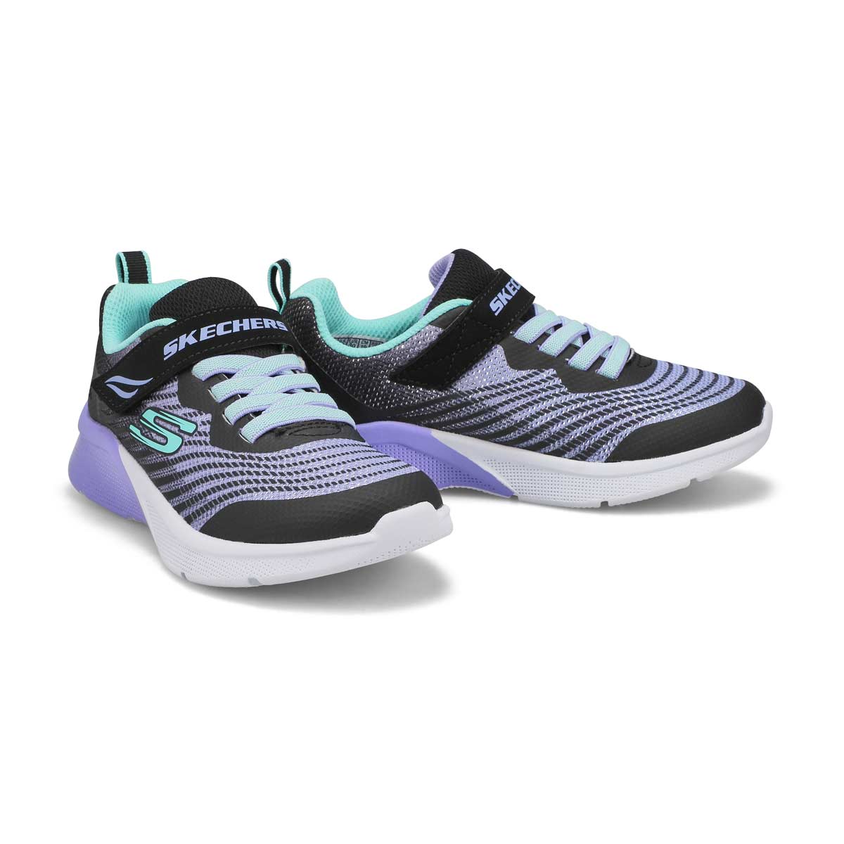 Girls' Microspec Rejoice Racer Sneaker - Black/Multi