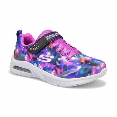 Grls Microspec Max Spiral Galaxy Sneaker - Black/Multi