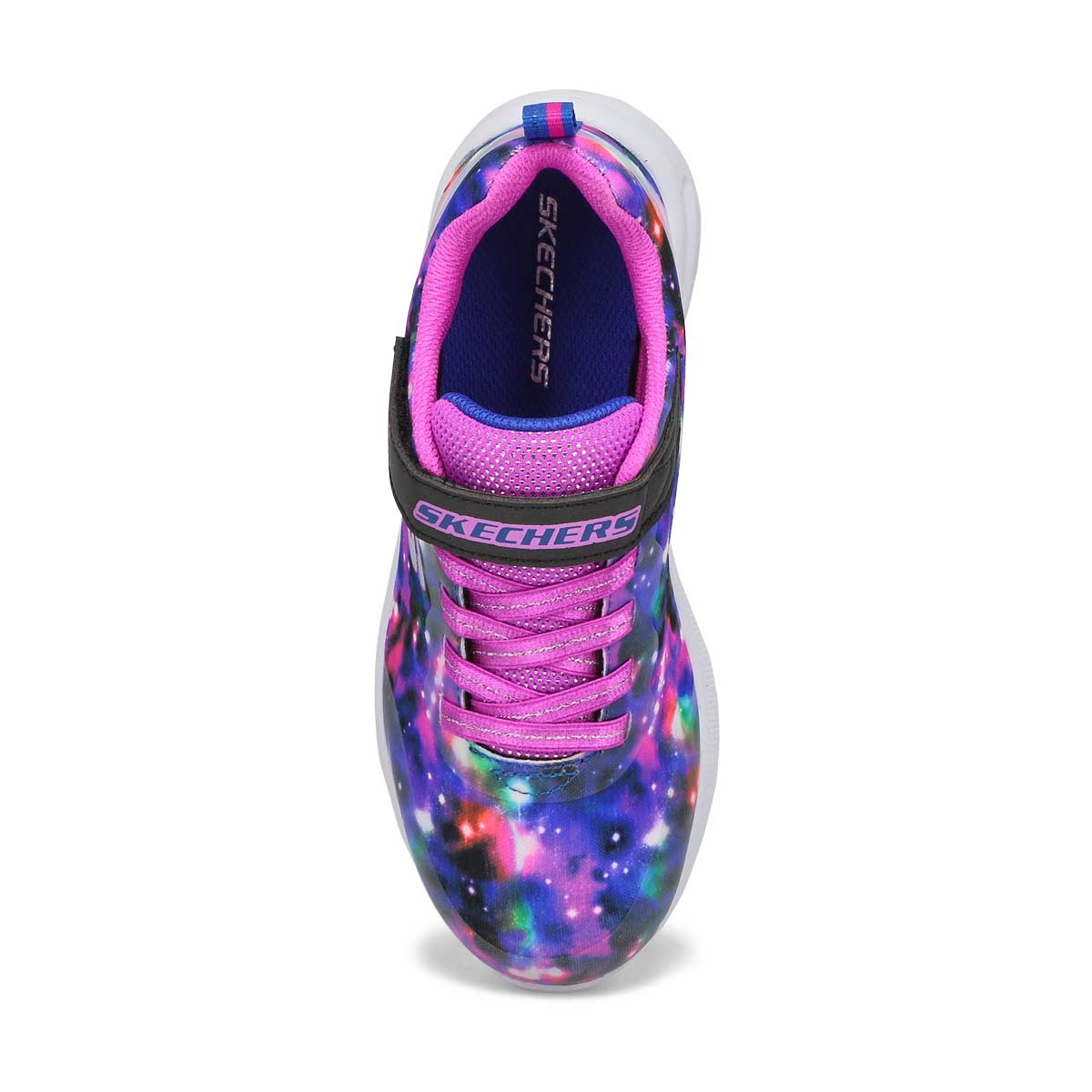 Girls' Microspec Max Spiral Galaxy Sneaker - Black/Multi