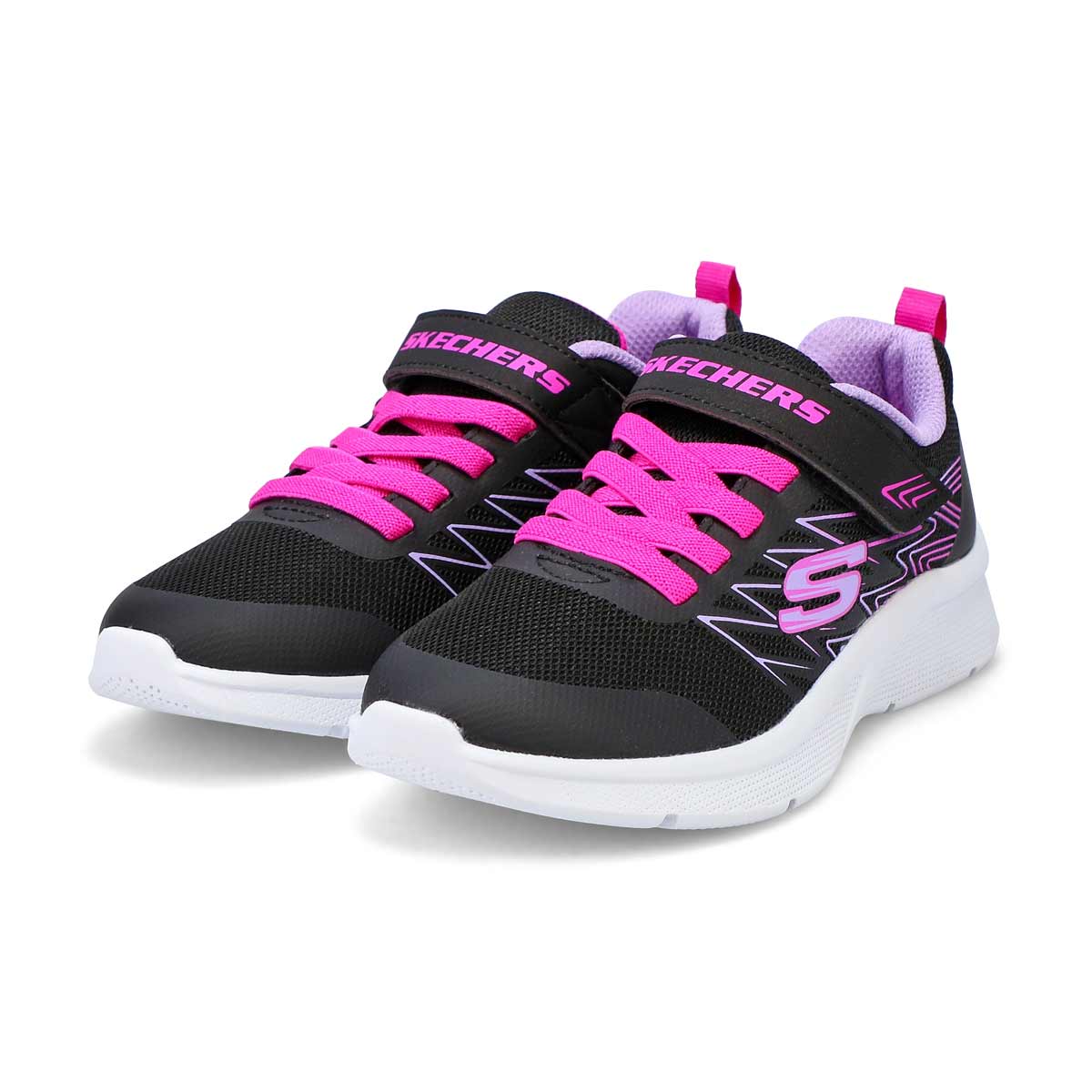 Girls' Microspec Bold Delight Sneakers - Black
