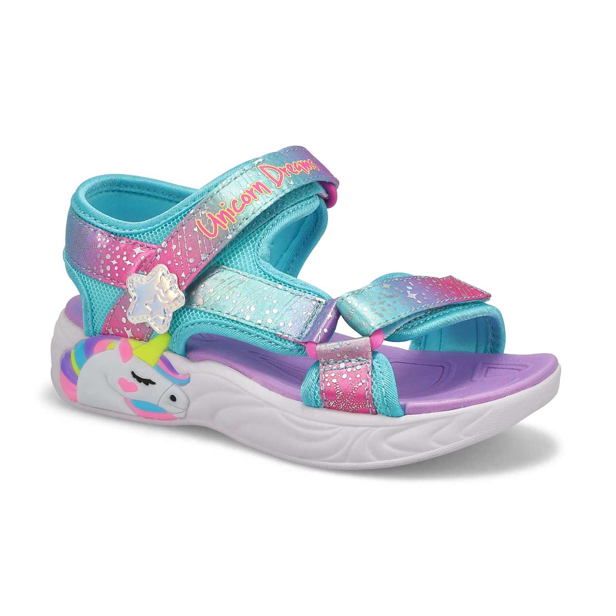 Girl's Unicorn Dreams Sandal - Print Multi