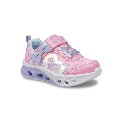 Inf-G Flutter Heart Lights Sneaker - Pink/Lavender