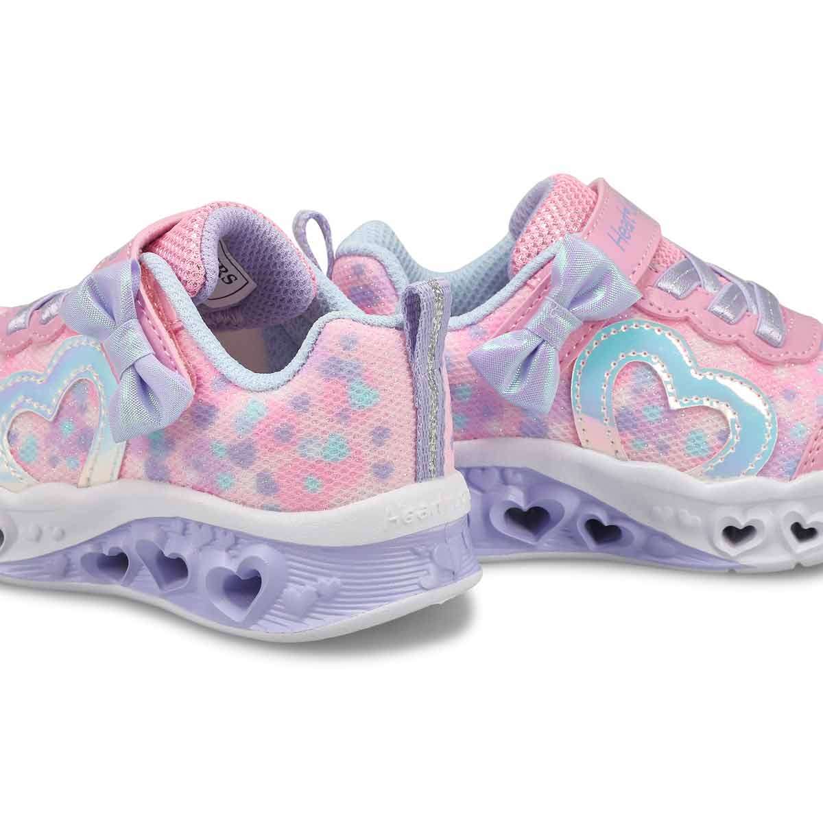 Infants' Flutter Heart Lights Sneaker - Pink/Lavender