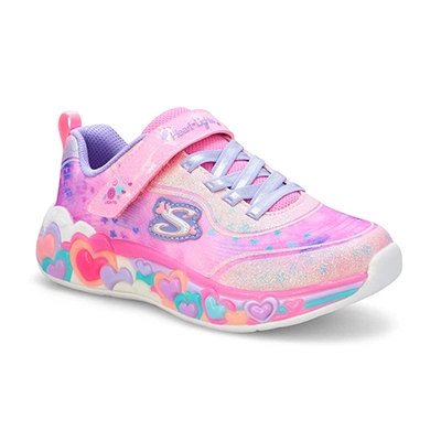 Grls Eternal Heart Light Up Sneaker - Light Pink/Multi