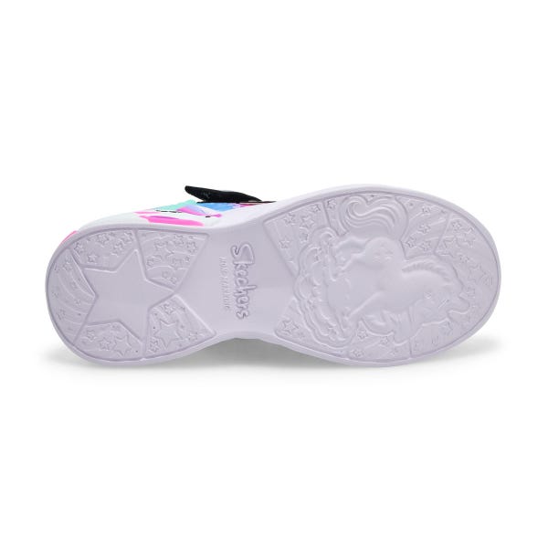 Espadrille fille lumineuse S Lights Unicorn Dreams Cœur scintillant – Noir/Multi