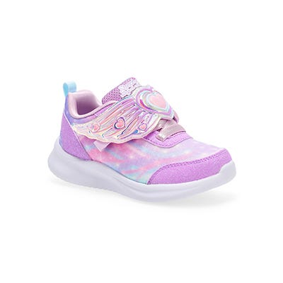 Espadrille lumineuse Skechers Jumpsters - Lil Wing Luxe pour bébés filles - Lavande