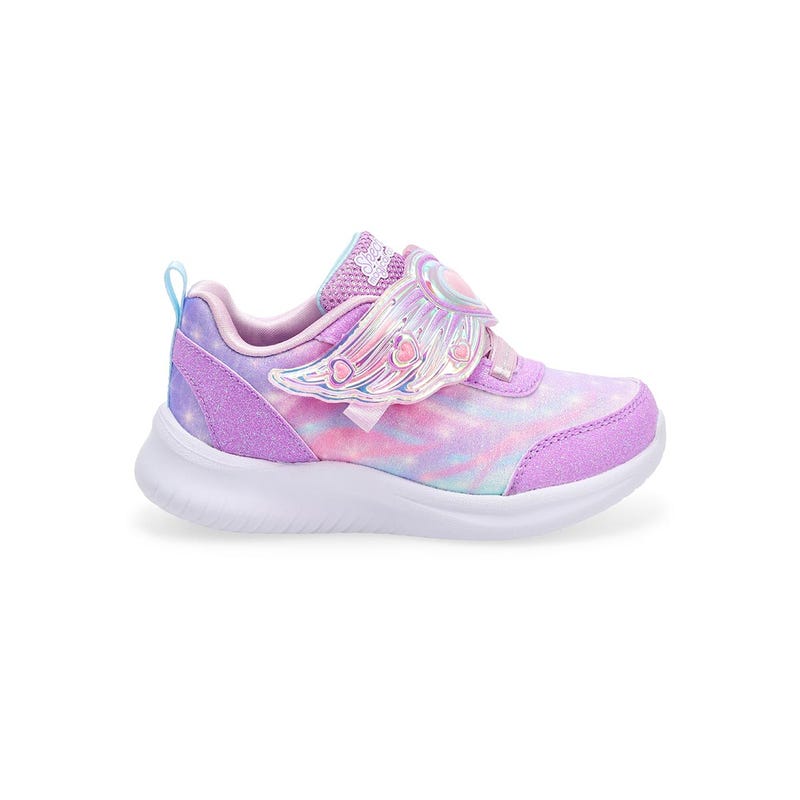 Espadrille lumineuse Skechers Jumpsters - Lil Wing Luxe pour bébés - Lavande