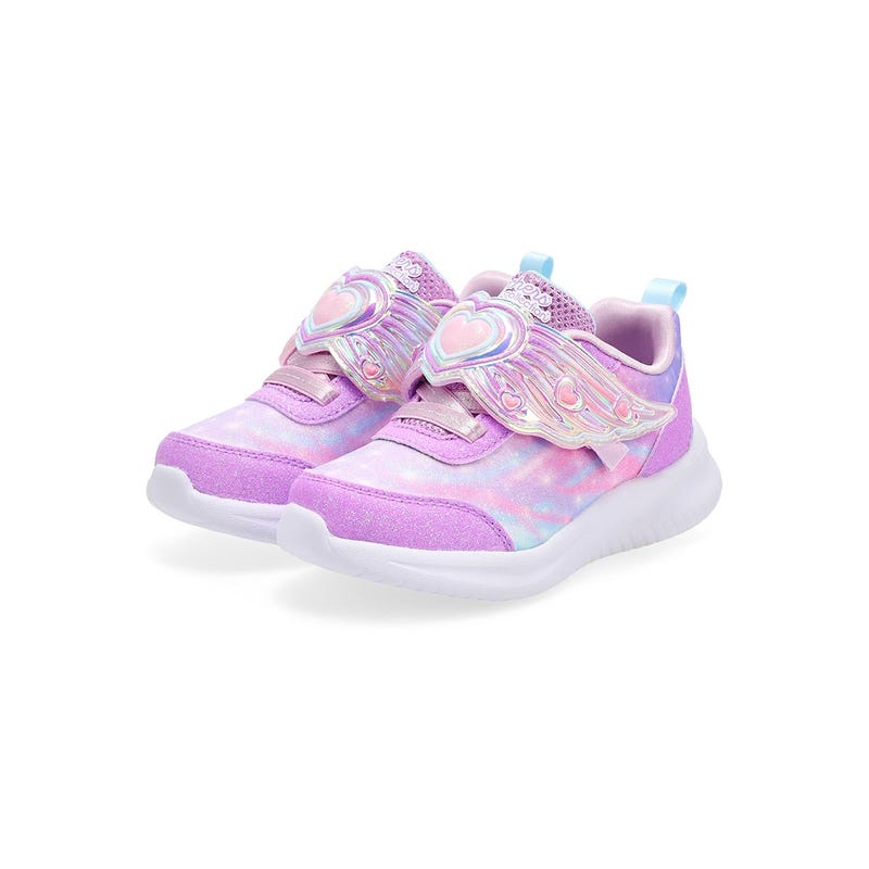 Espadrille lumineuse Skechers Jumpsters - Lil Wing Luxe pour bébés - Lavande