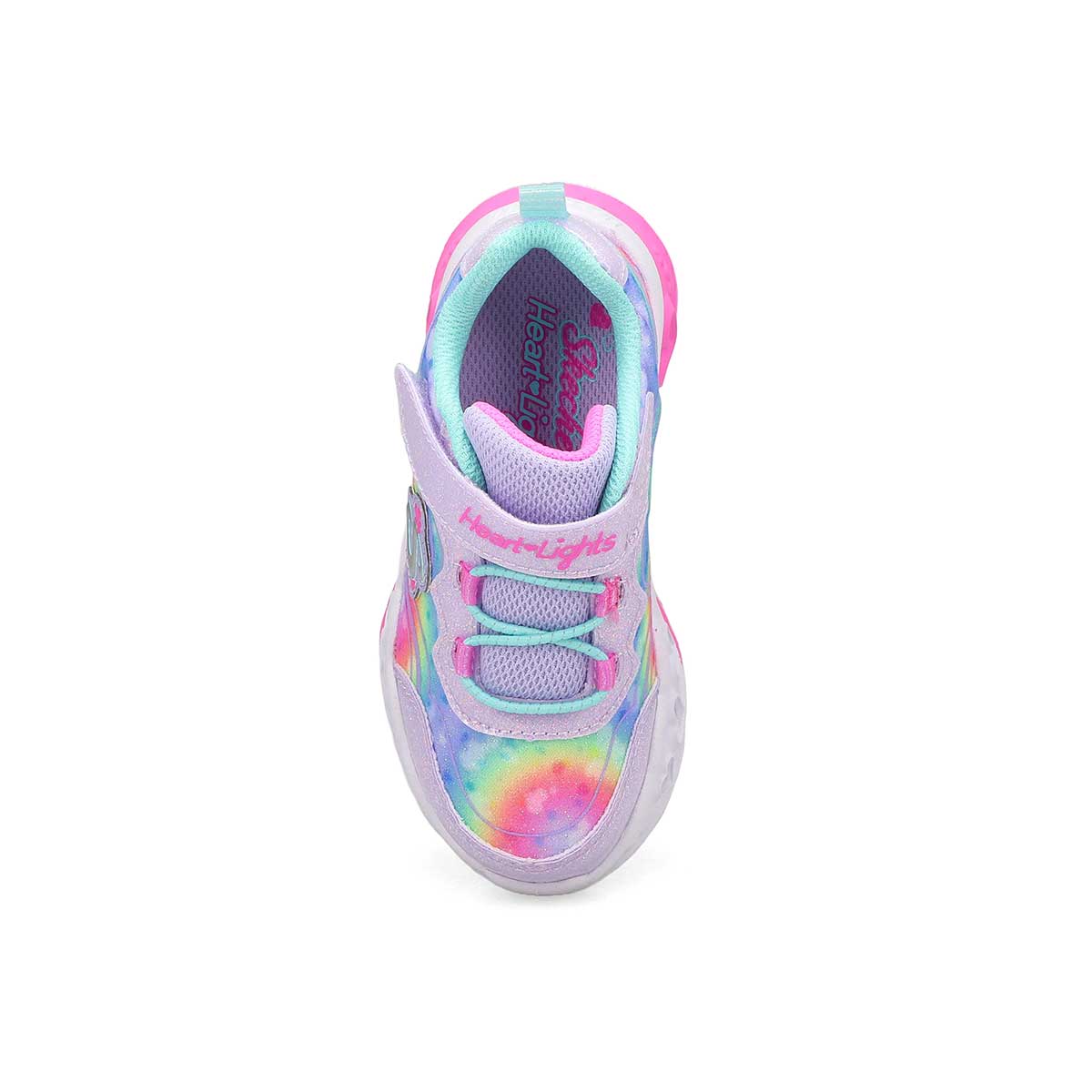 Infants' G Flutter Heart Lights Groovy Swirl Sneaker - Lavender/Aqua