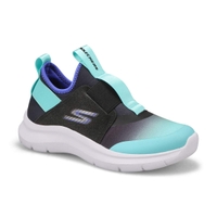 Girls' Skech Fast Ombre Sunset Sneaker - Black/Aqua