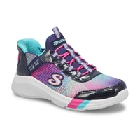Girls' Dreamy Lites Colourful Prism Slip-Ins Sneaker - Navy/Multi