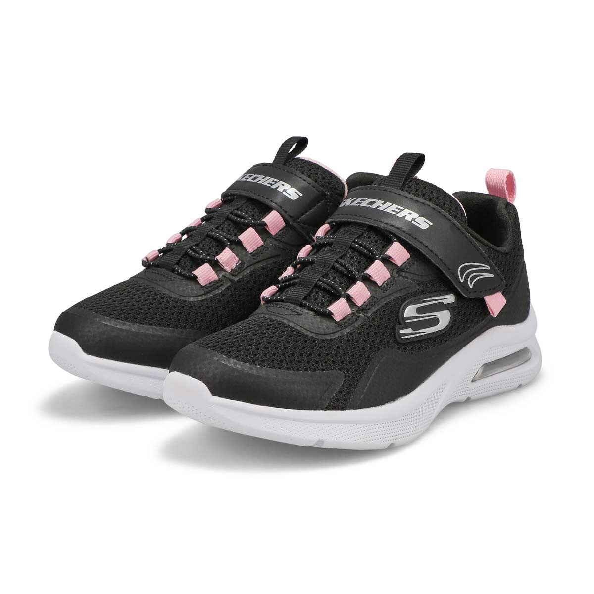 Skechers Girls' Microspec Max Sneaker -Black | SoftMoc.com