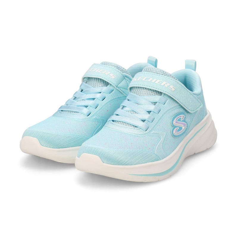 Girls'  Wave 92 Mesh Sneaker - Light Blue Sparkle