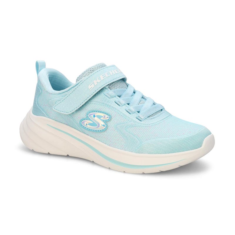Girls'  Wave 92 Mesh Sneaker - Light Blue Sparkle