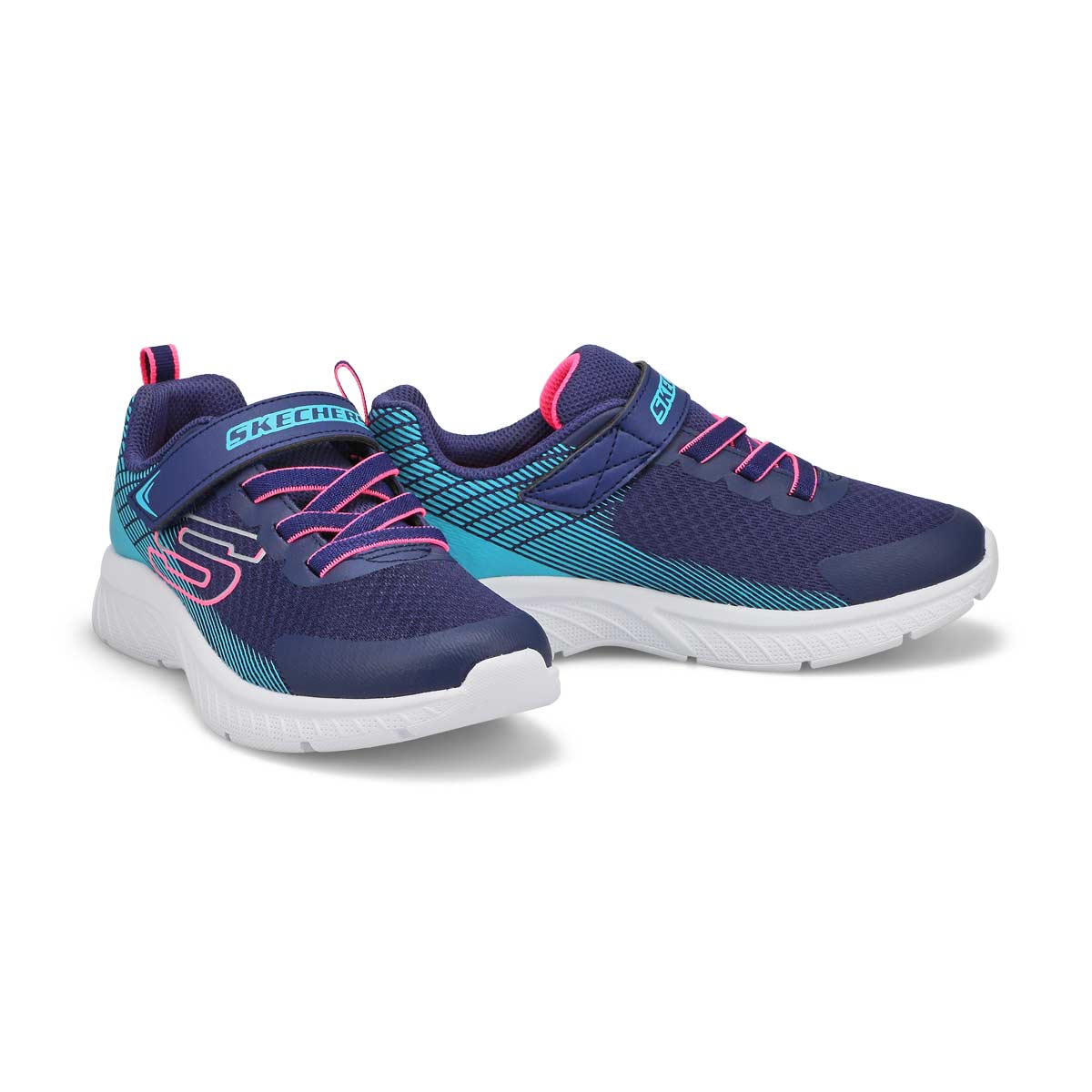 Girls'  Microspec Plus Sneaker- Navy/Black