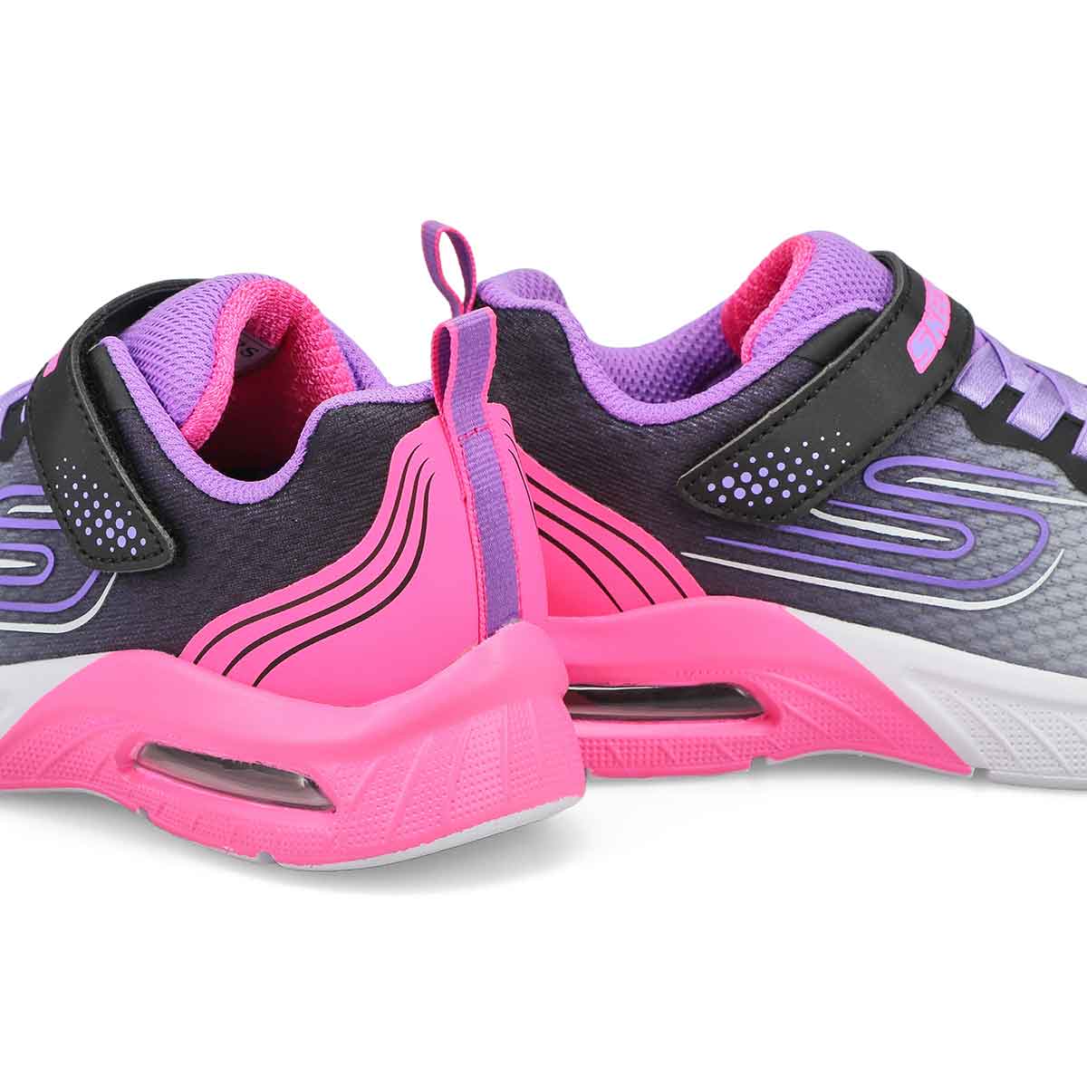 Girls' Microspec Max Plus - Echo Sprint Sneaker - Grey/Pink