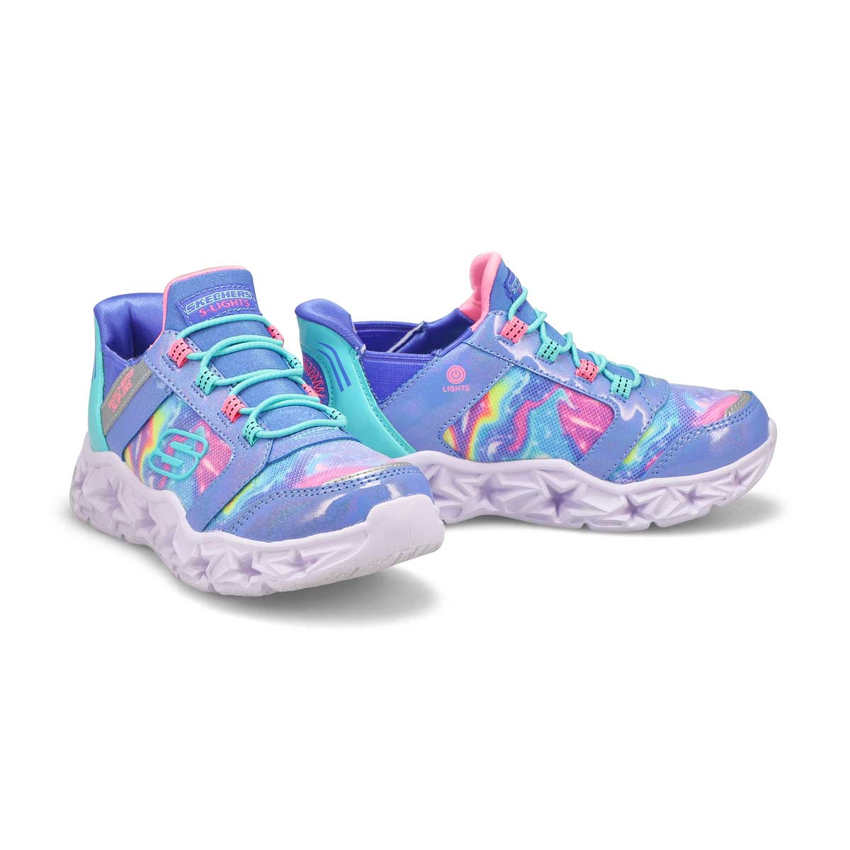 Girls' Galaxy Lights-Tie Die Slip-Ins Sneaker - Blue/Multi