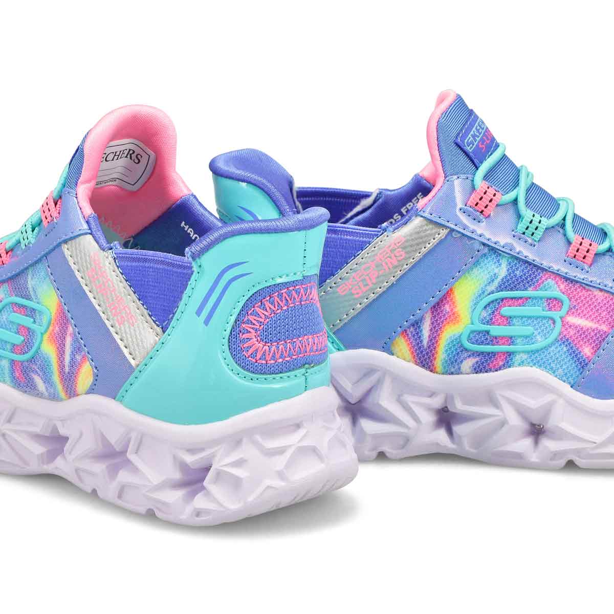 Girls' Galaxy Lights-Tie Die Slip-Ins Sneaker - Blue/Multi