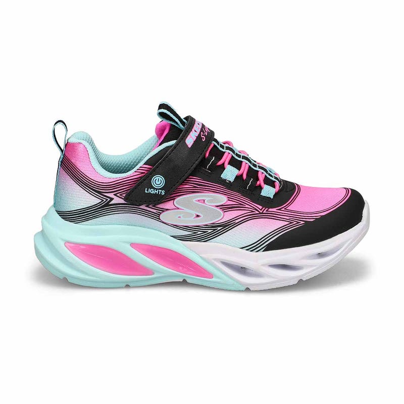 Girls'  Cosmic Glow Light Up Sneaker - Black/Multi