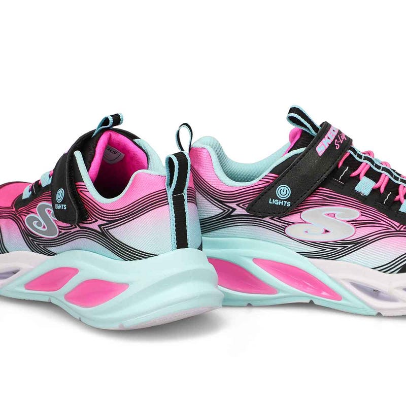 Girls'  Cosmic Glow Light Up Sneaker - Black/Multi