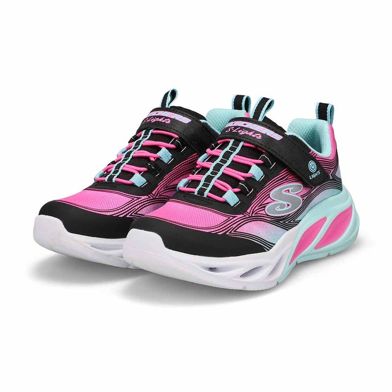 Girls'  Cosmic Glow Light Up Sneaker - Black/Multi