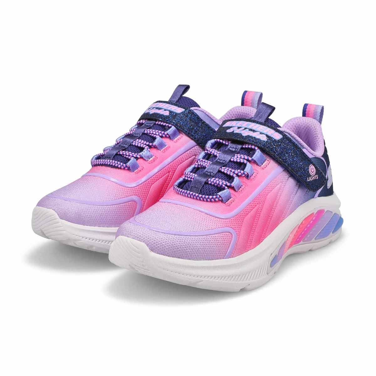 Girls'  Rainbow Cruisers Light Up Sneaker - Navy/Multi