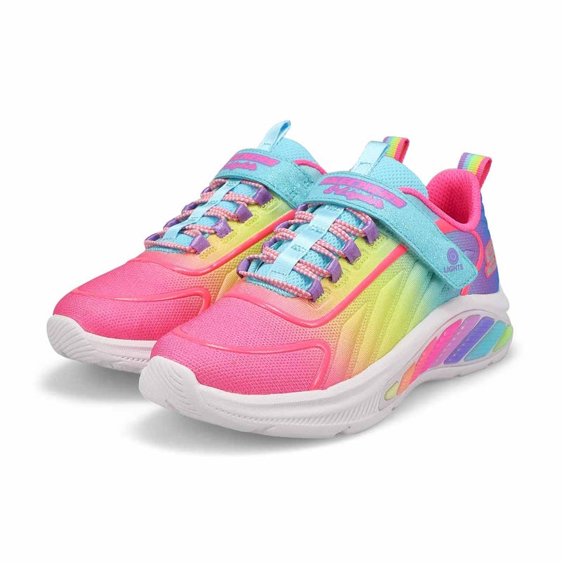 Girls' Rainbow Cruisers Light Up Sneaker -Turquois