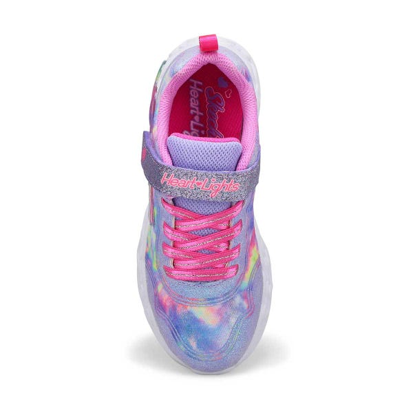 Girls'  Infinite Heart Lights Light Up Sneaker - Lavender/Multi