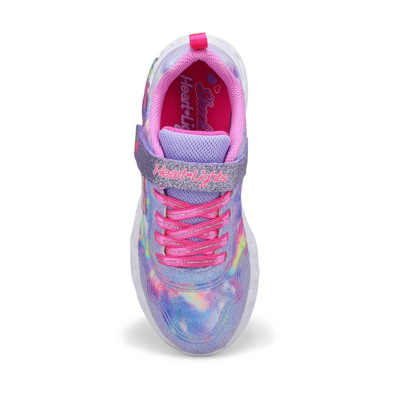 Girls'  Infinite Heart Lights Light Up Sneaker - Lavender/Multi