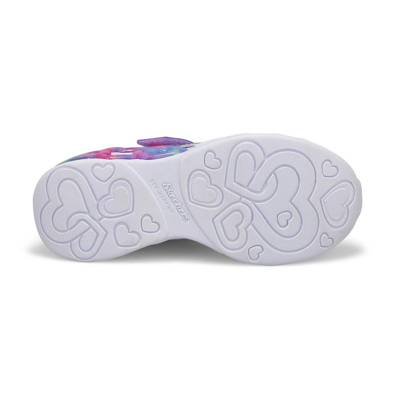 Girls'  Infinite Heart Lights Light Up Sneaker - Lavender/Multi