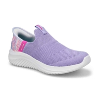 Girls'  Ultra Flex 3.0 Slip-Ins Sneaker - Lavender Mesh/Multi Trim