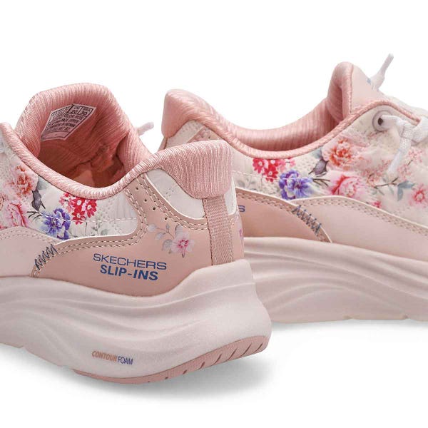 Girls'  Contour Foam Floral Slip-Ins Sneaker - Pink/White